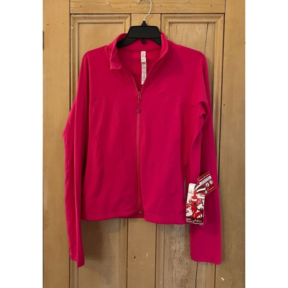 Lululemon Womens Define Shape Up Cropped Full Zip Jacket Size 14 Pink SP NWT - Picture 1 of 10